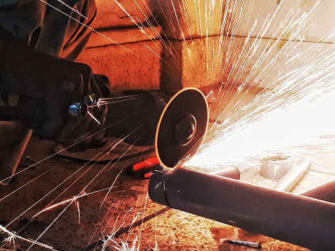 Sparks from an Angle grinder